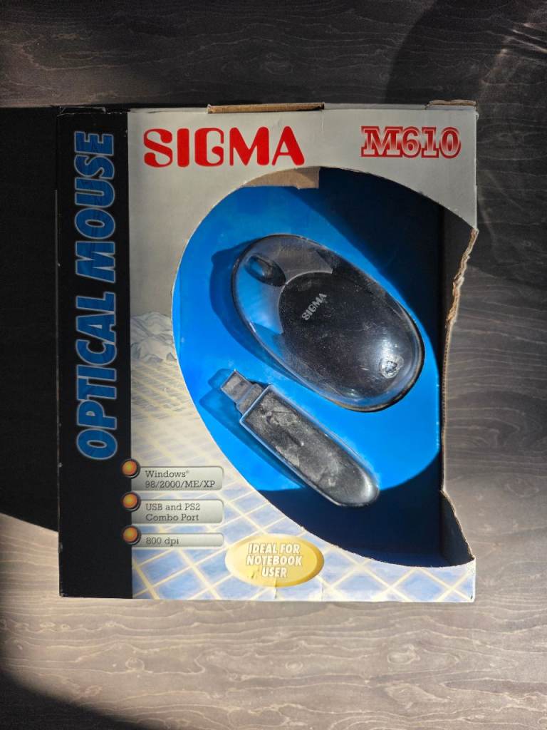 SIGMA M610 Optical Mouse - USB & PS2 Combo Brand New