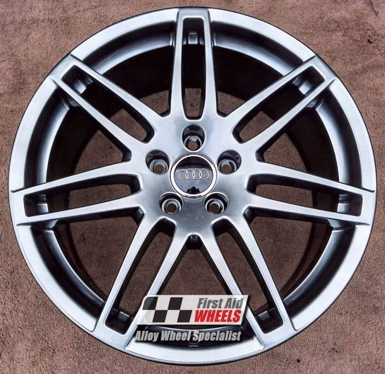 R457SC Swap AUDI A4 8K B8 4X 19'' GENUINE LE MANS SHADOW CHROME ALLOY WHEELS