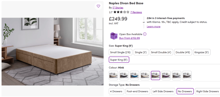 Naples Divan Bed Base (READ ADVERT) £25