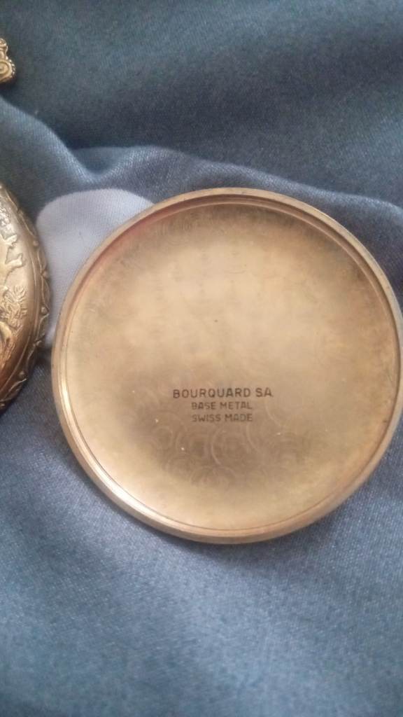 BOURGUARD SA Rose Perle Gold Pocket Watch - Good Condition