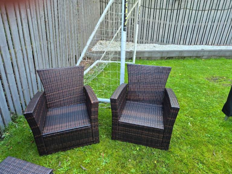 Rattan garden set Outsunny 8 PCs Sofa Set Rattan Brown