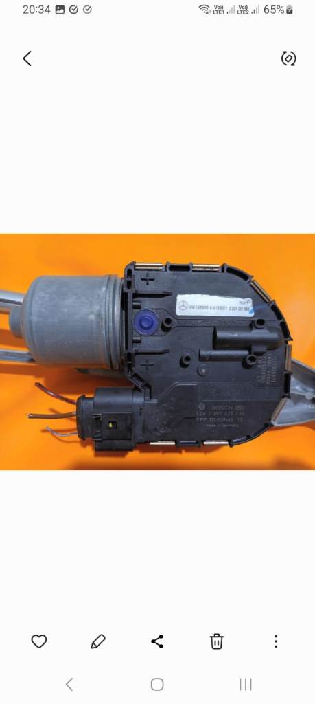 Mercedes window wiper motor and arm