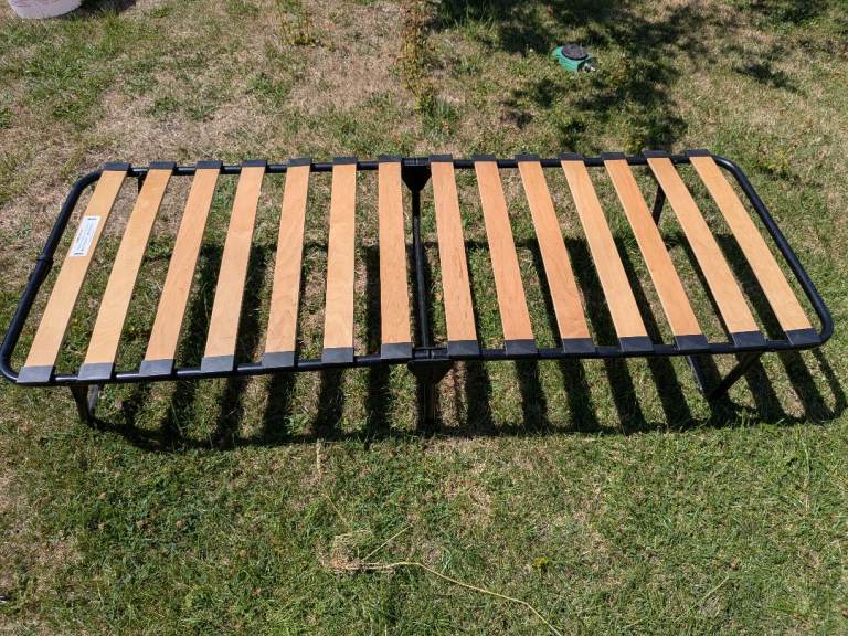 Folding, Jay-Be, Guest Bed with Mattress – Black Frame, Good Condition