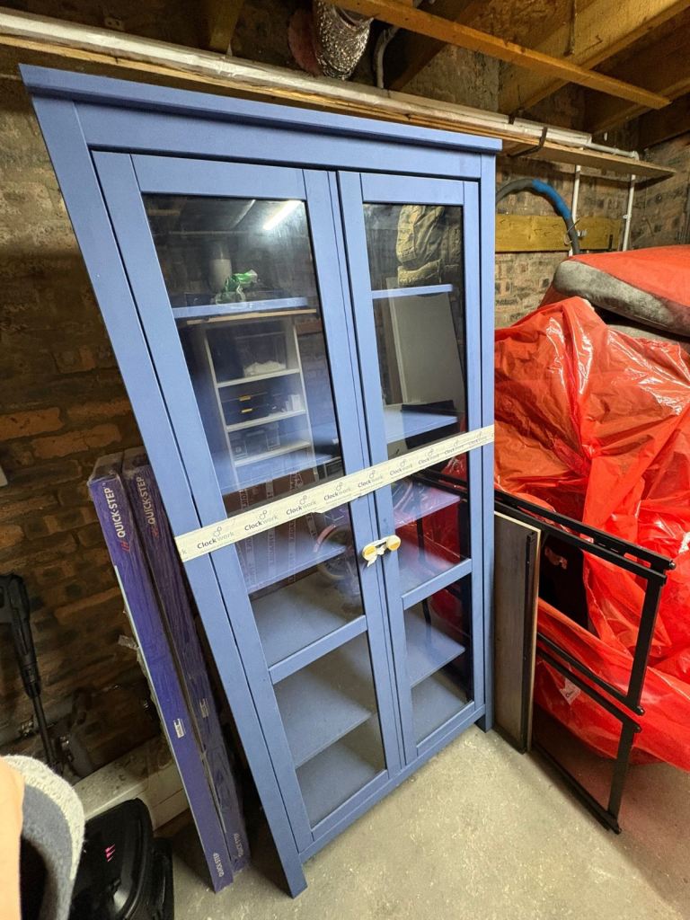 Beautiful blue display/book case