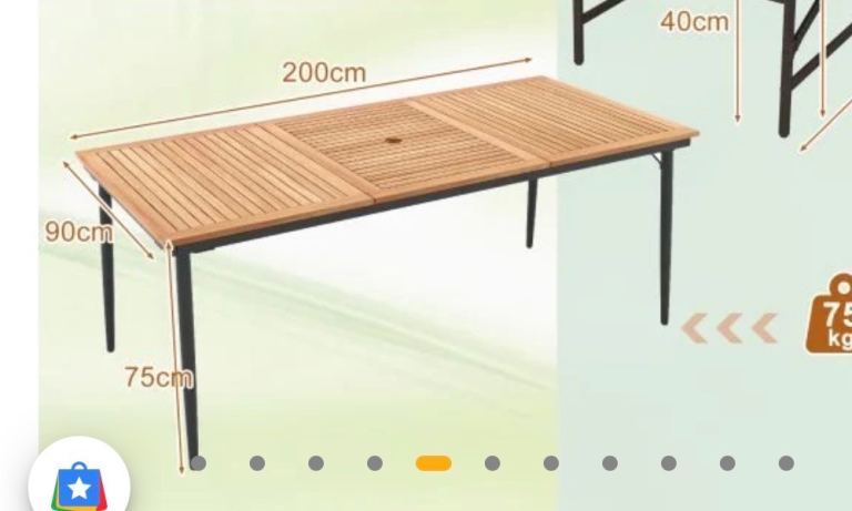 New wooden eight seat table 