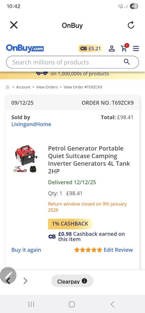 Petrol generator 