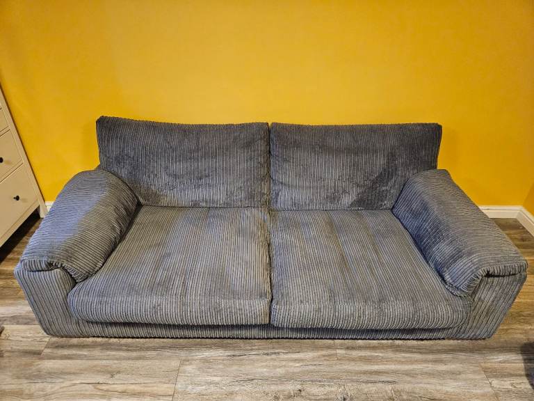Grey Sofa and matching Footstool (Sofology)