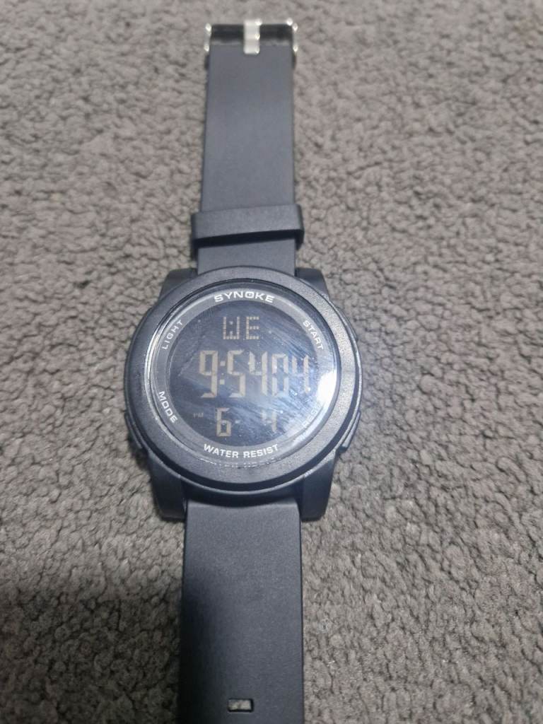SYNOKE Digital Watch - Black, Good Condition