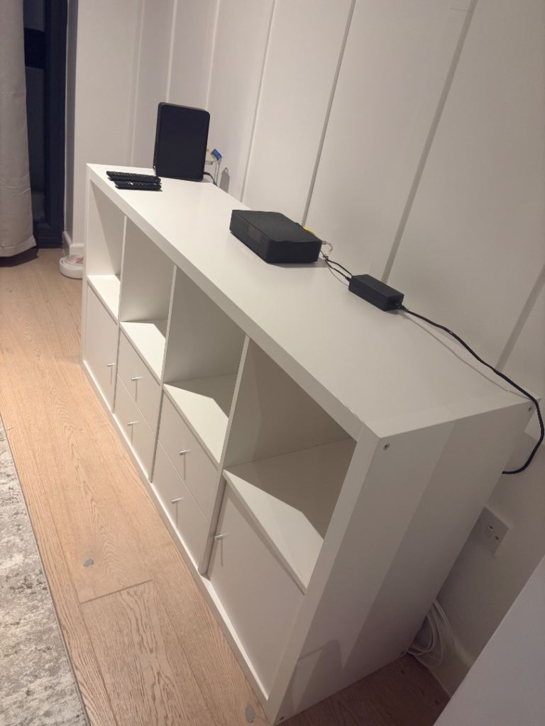 IKEA KALLAX Storage Unit with Drawers and Doors – White
