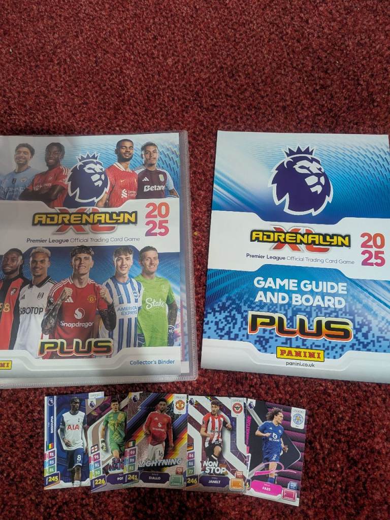 Adrenalyn XL Plus Folder Binder PANINI 2025 English Premier League Football Cards Sports Parallels