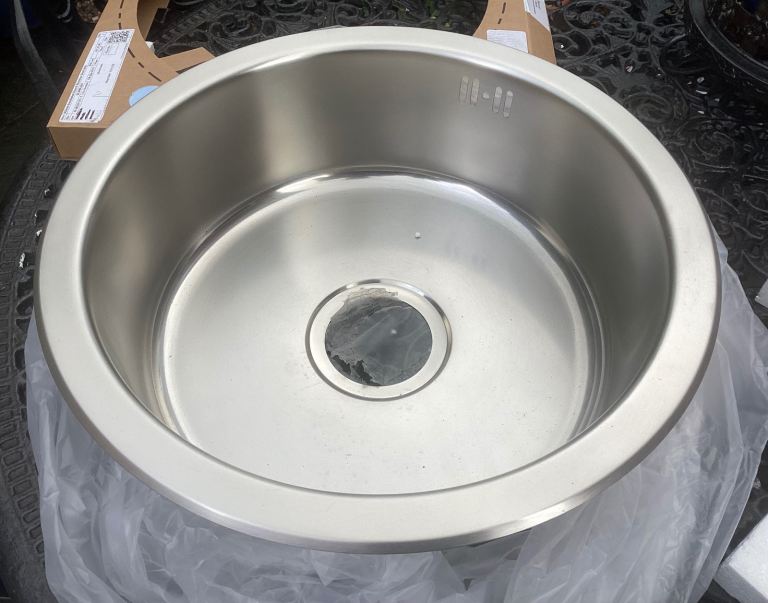 Wren Nusa - Inset Stainless Steel Sink. 45cm Diameter, 15cm Deep