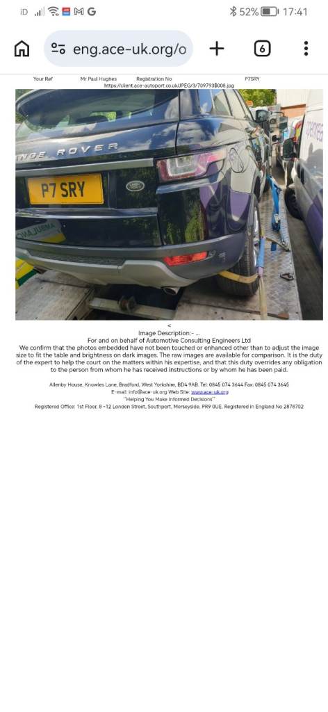 Range Rover evoque spares or repairs 