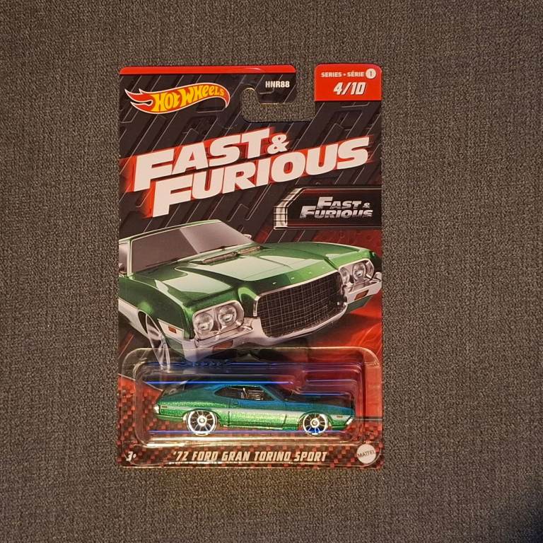 Hot Wheels '72 Ford Gran Torino Sport, premium card, 
