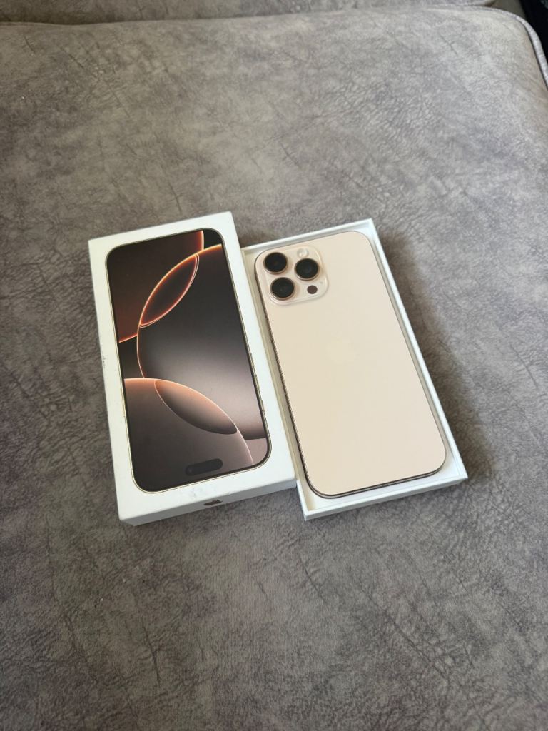 Apple iPhone 16 Pro Max – 512gb like new , Gold