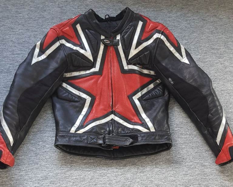 Motorbike RST Leather racing jacket size 42