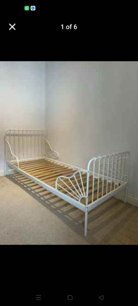 Ikea Minnen extendable kids bed frame 