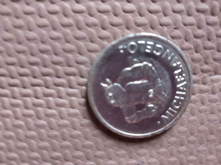 Michelangelo teenage mutant ninja turtles silver coin 