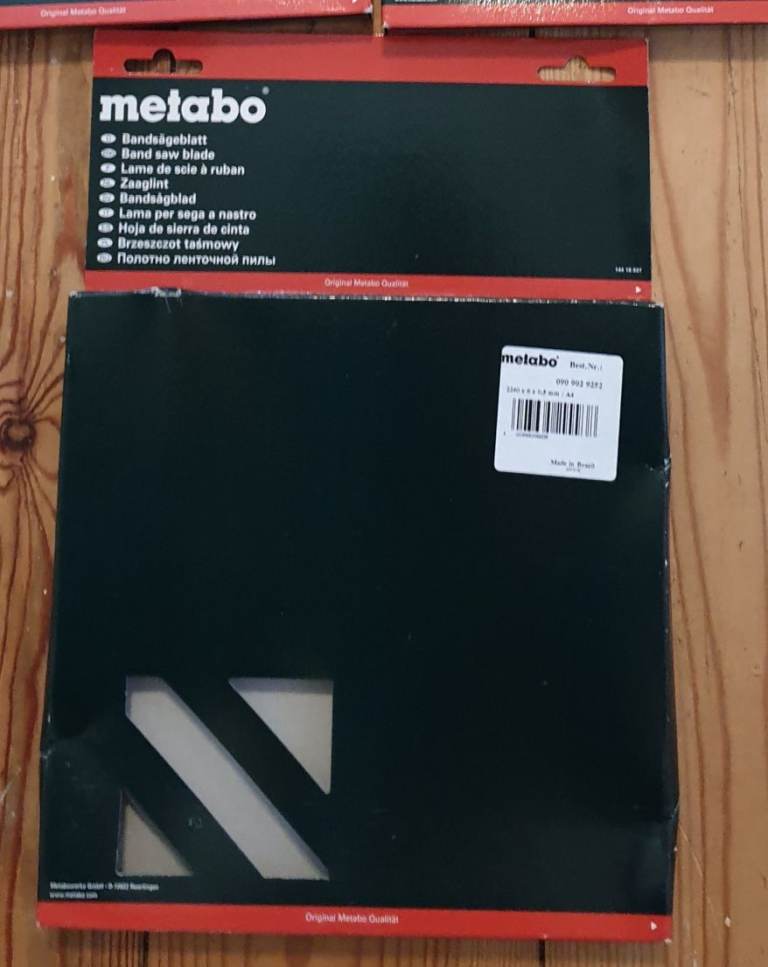 For sale is a Metabo band saw blade