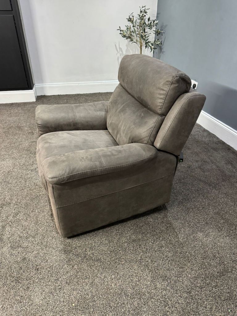 SCS Charcoal Grey Power Recliner Armchair £195 Free Local Delivery