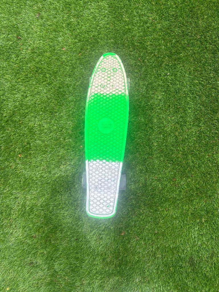 Neon Green Penny Board Skateboard – Good Condition