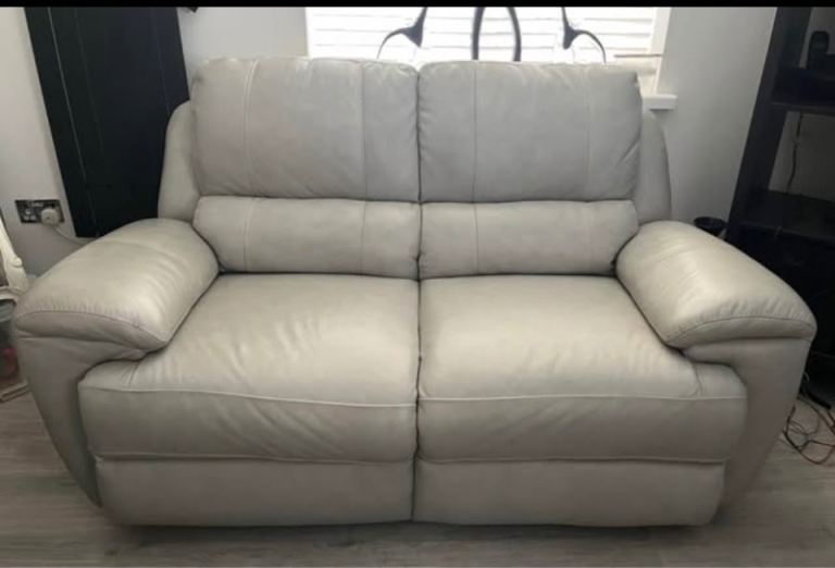 Leather sofa & recliner chair 