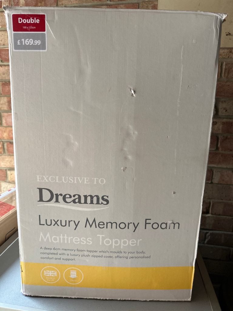 Dreams Luxury Memory Foam Mattress Topper