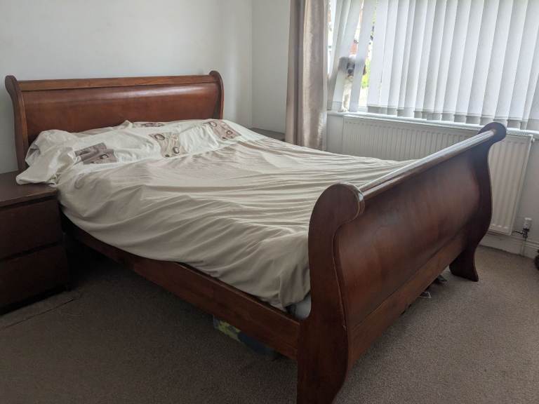 Sleigh bed (double) - frame only