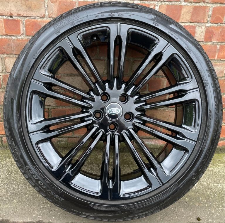 Genuine Range Rover Sport 23" Gloss Black Alloy Wheel 1075 L460 L461 SV & Tyre