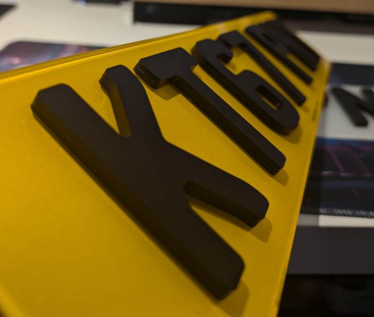 6mm Matte Black 4D Car Number Plates