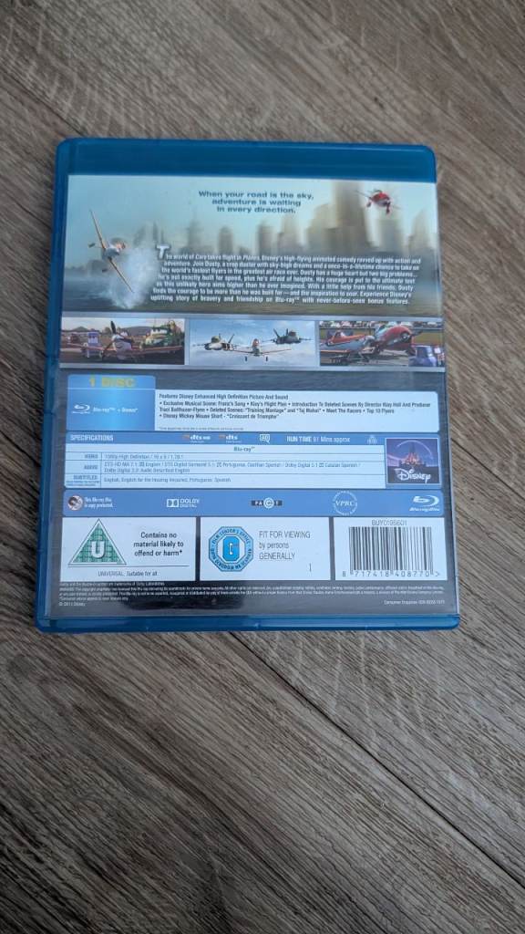 Planes Blu Ray movie 