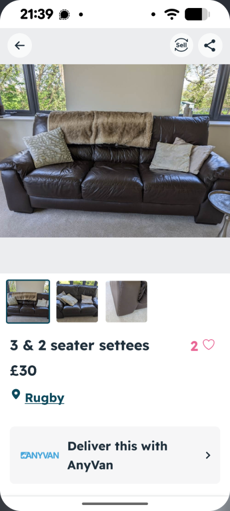 Free. Leather Sofas