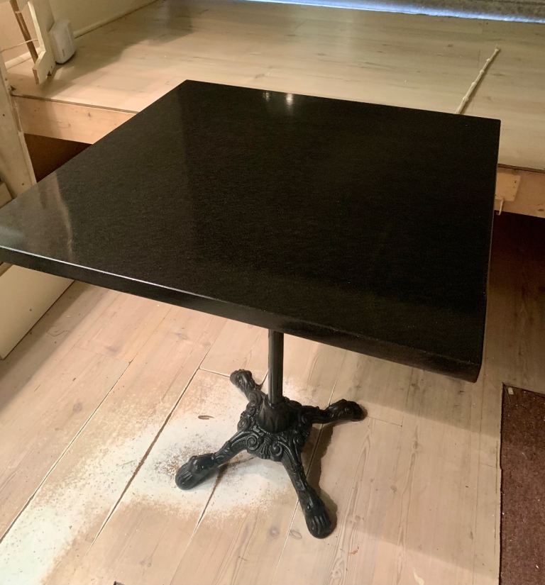 Cafe bar restaurant pub tables - cast iron & black granite