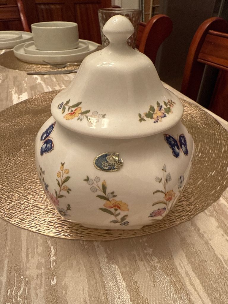 Aynsley Cottage Garden Ginger Jar or Liddled Storage Pot
