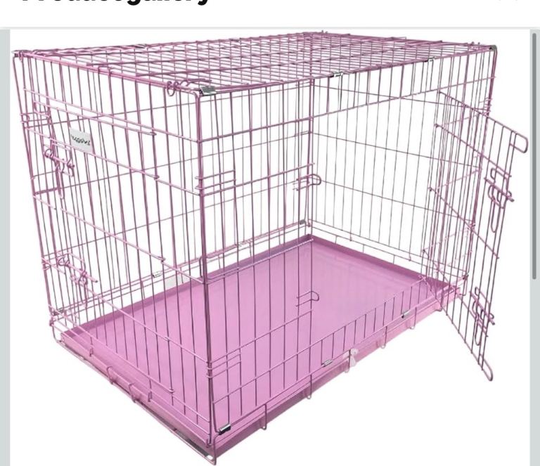Pink dog crate XL