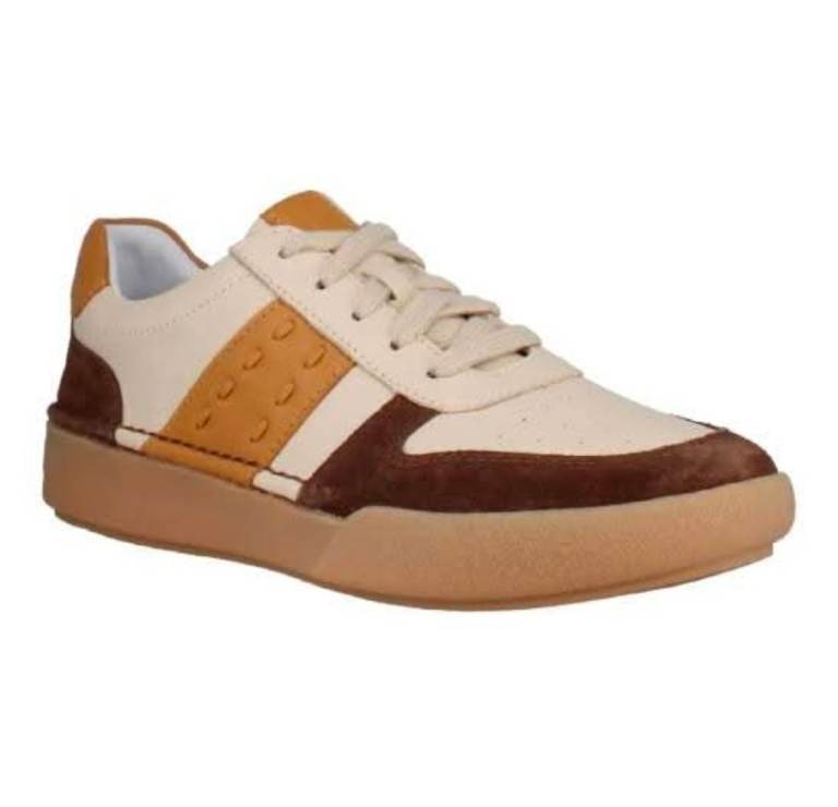 Josef SEIBEL Leather Lace Up Trainers, SIZE: UK/6-39 & 6.5-40  Colour: Brown - Moro Multi