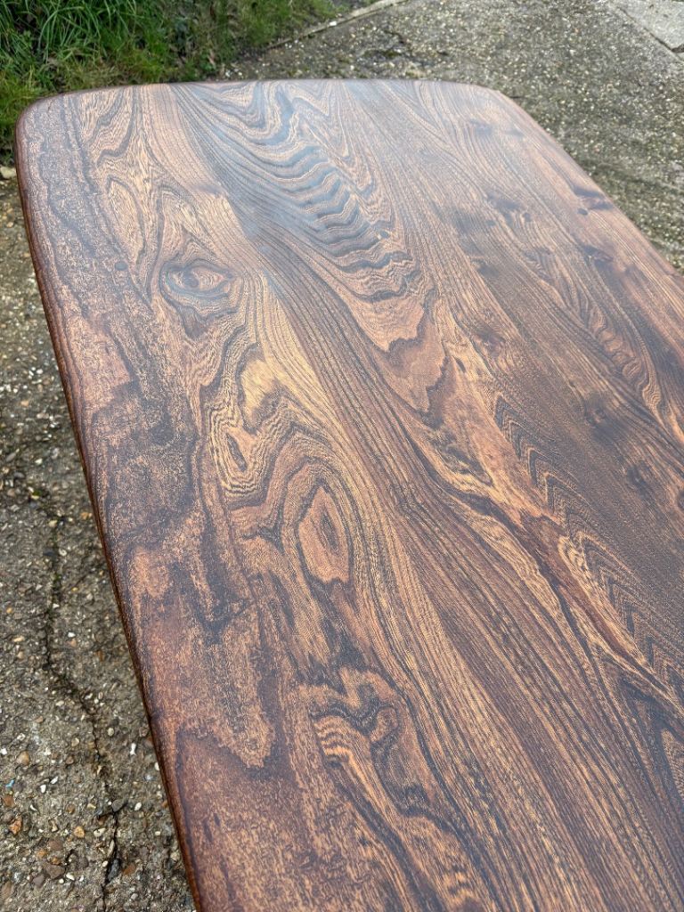 ERCOL LARGE GOLDEN DAWN DINING TABLE 