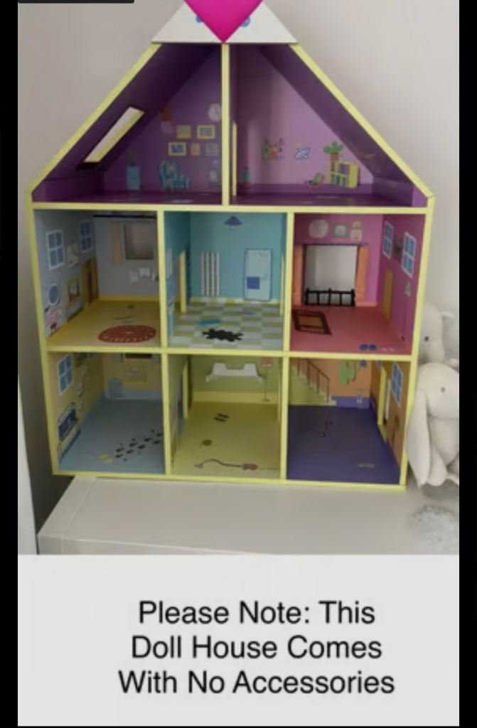 image for 2x Peppa Pig Doll House🩷1 Giant Wooden & 1 Plastic Medium House🏠USED & GOOD💗