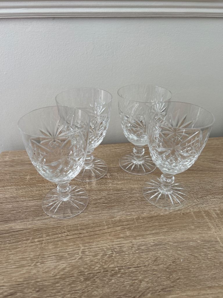Set4 Edinburgh Crystal goblets 