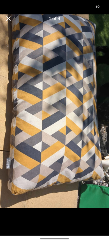 Danish design large geometric dog bed