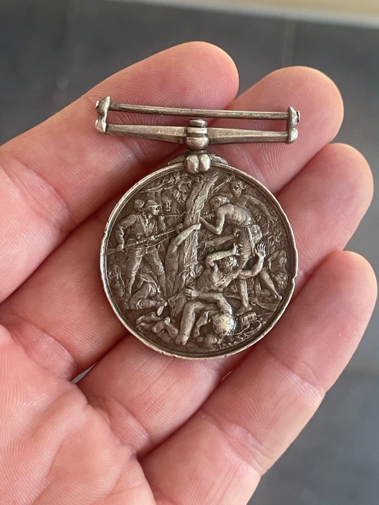 ONLY 93 OF THESE MEDALS ISSUED, EAST AND WEST AFRICA MEDAL HMS BLANCHE 1893