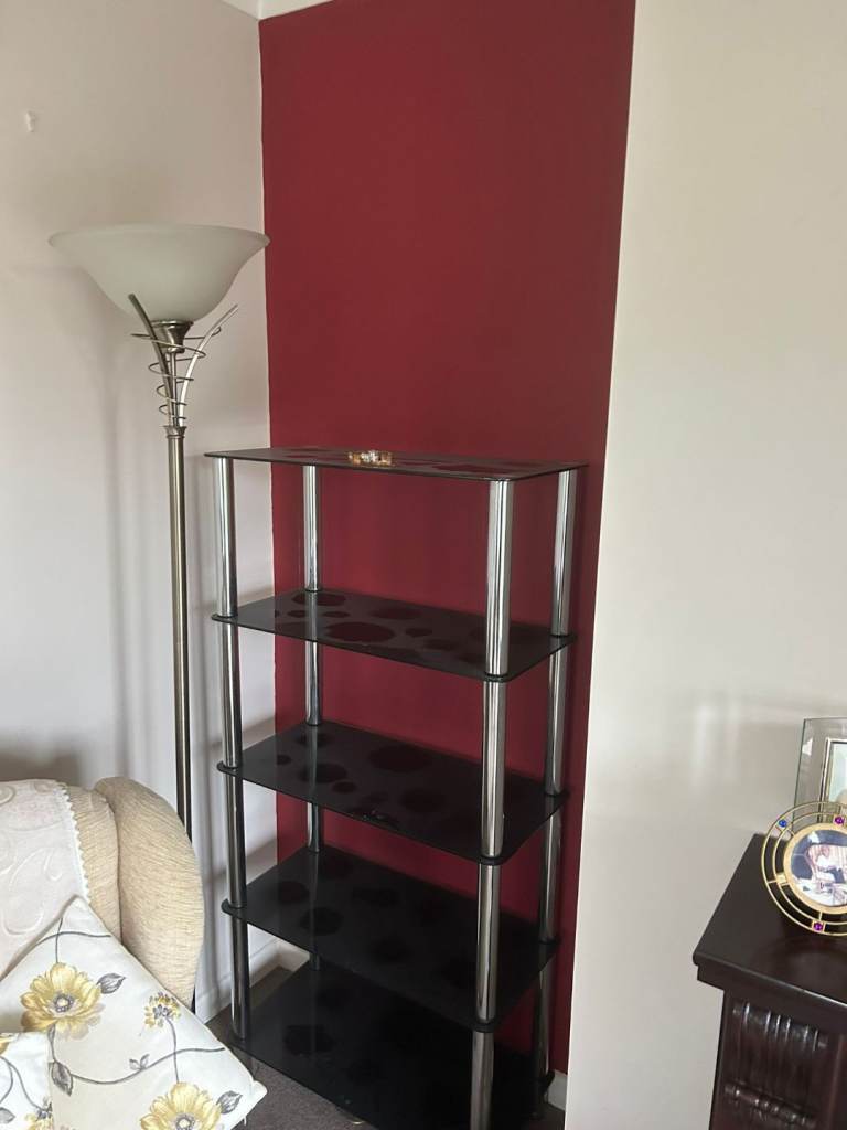 Black glass wall unit COLLECTION IS WORTHING 