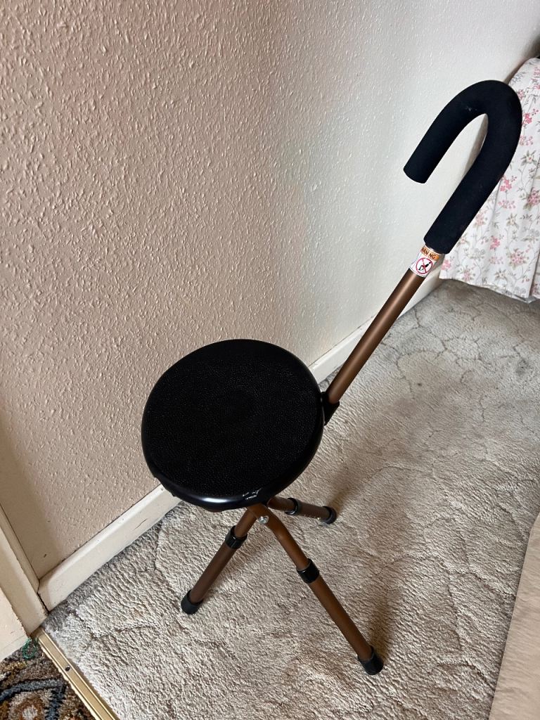 Folding Walking Stick With Seat - never used
