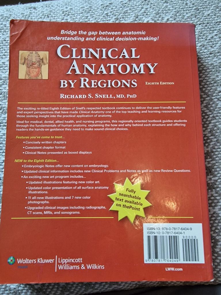 Clinical Anatomy by Regions, 8th Edition – Medical Textbook