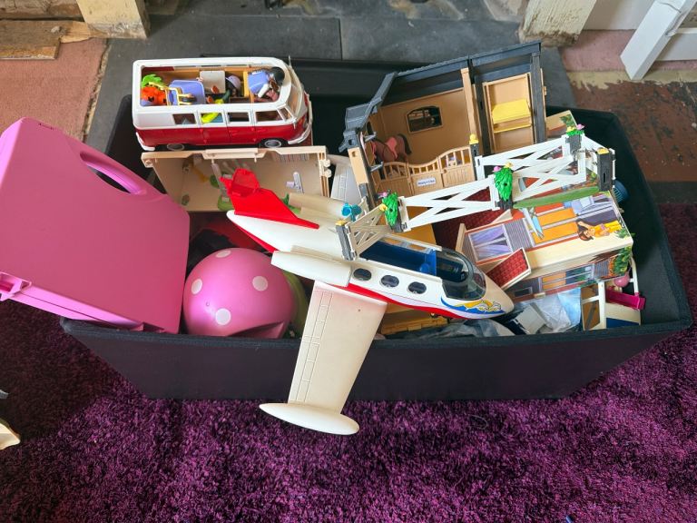 Big Box of Playmobil Toys – Vehicles, House & Figures
