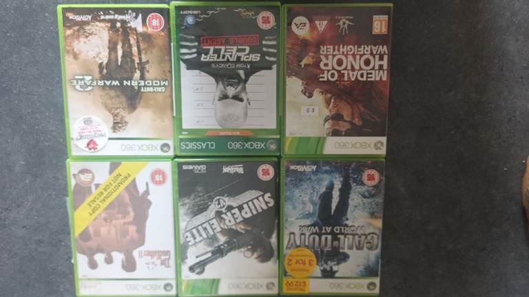 Xbox 360 Games Bundle - Call of Duty, Sniper Elite, Medal of Honor