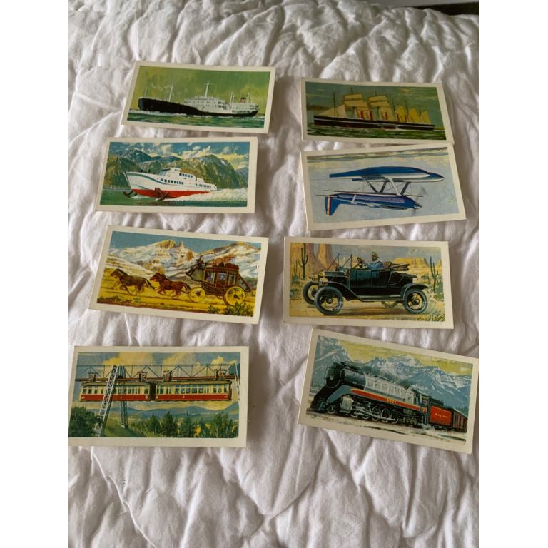 Vintage Brooke Bond 26 cards transport through  the ages 