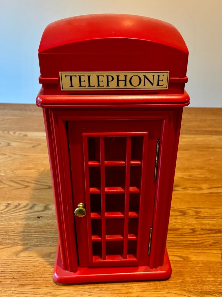 Original Vintage Wooden Holdcourt London Landline Telephone Box