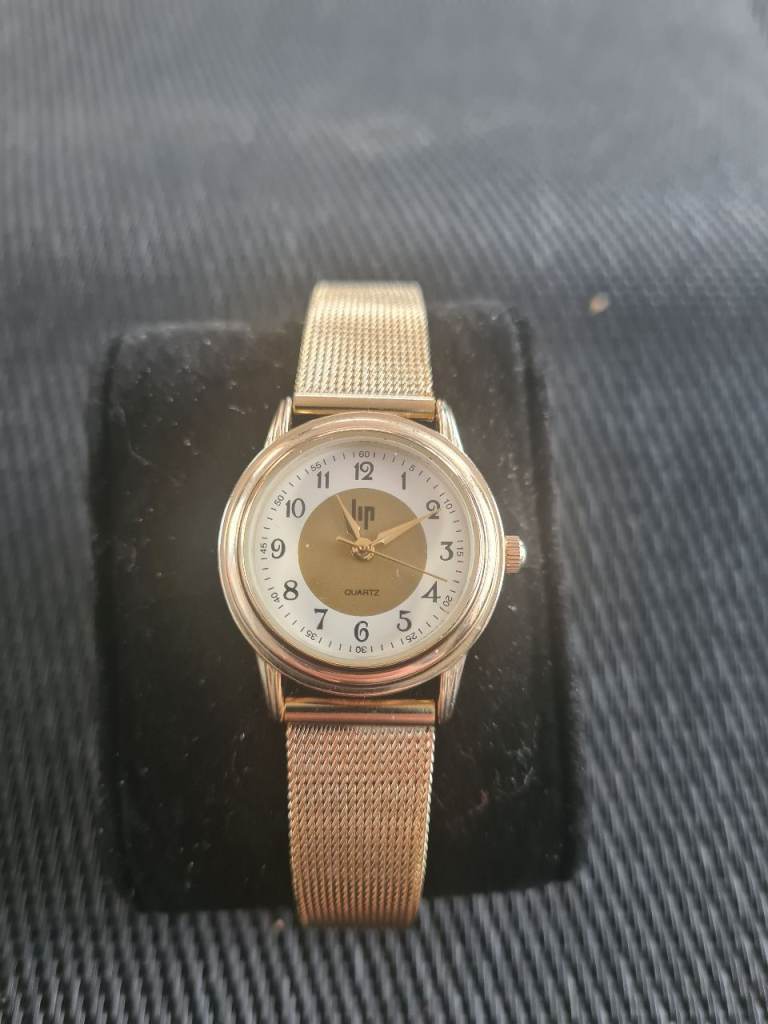 Ladies LIP Gold coloured quartz watch