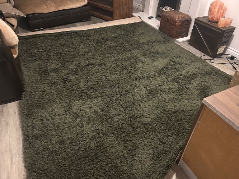 Green rug