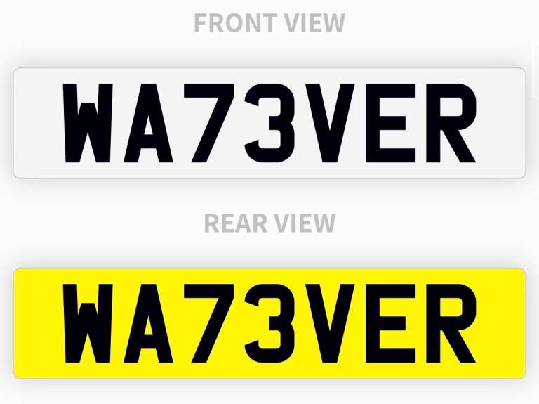 WA73VER - Private / Cherished Registration Plate On Retention